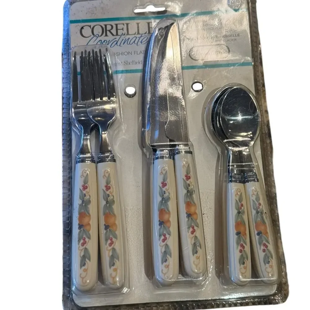 Vintage Corelle Abundance Coordinated Flatware Set  Original Packaging